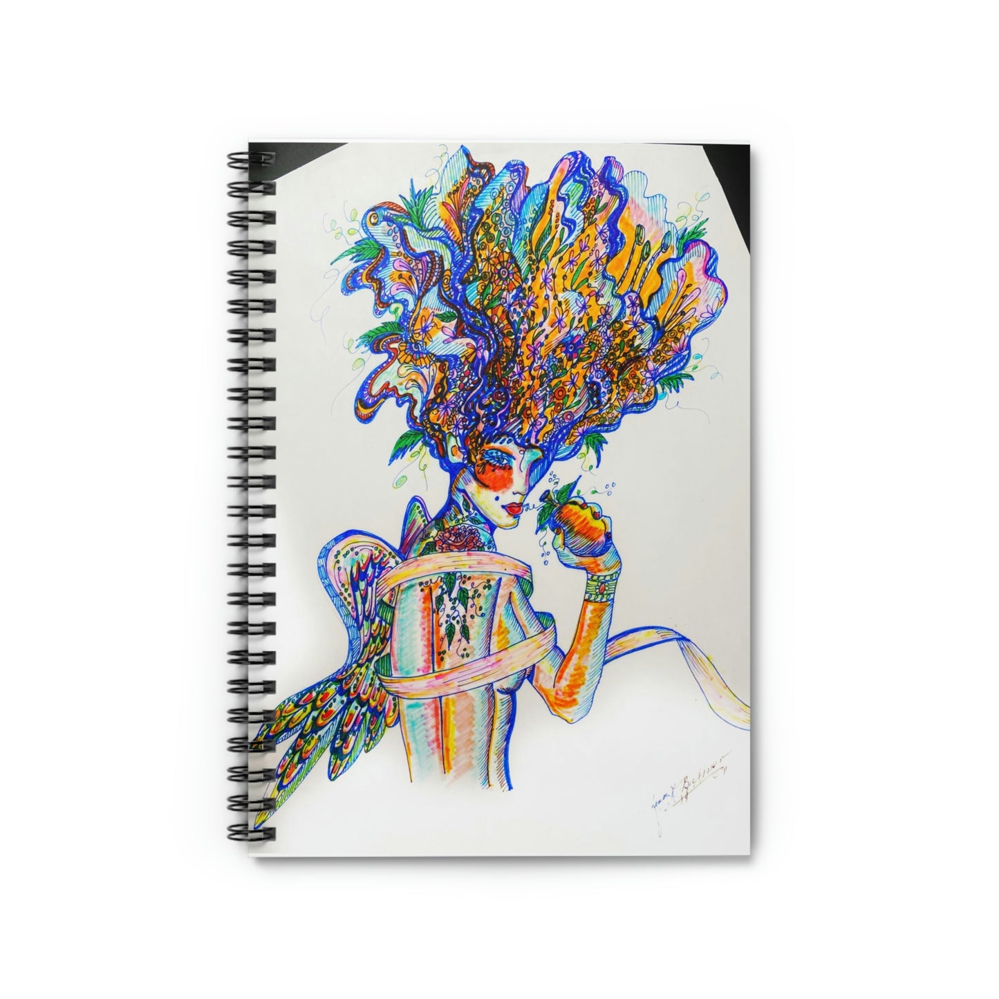 Abstract Surreal Mother Nature, Angel Spiral Notebook - Ruled Line