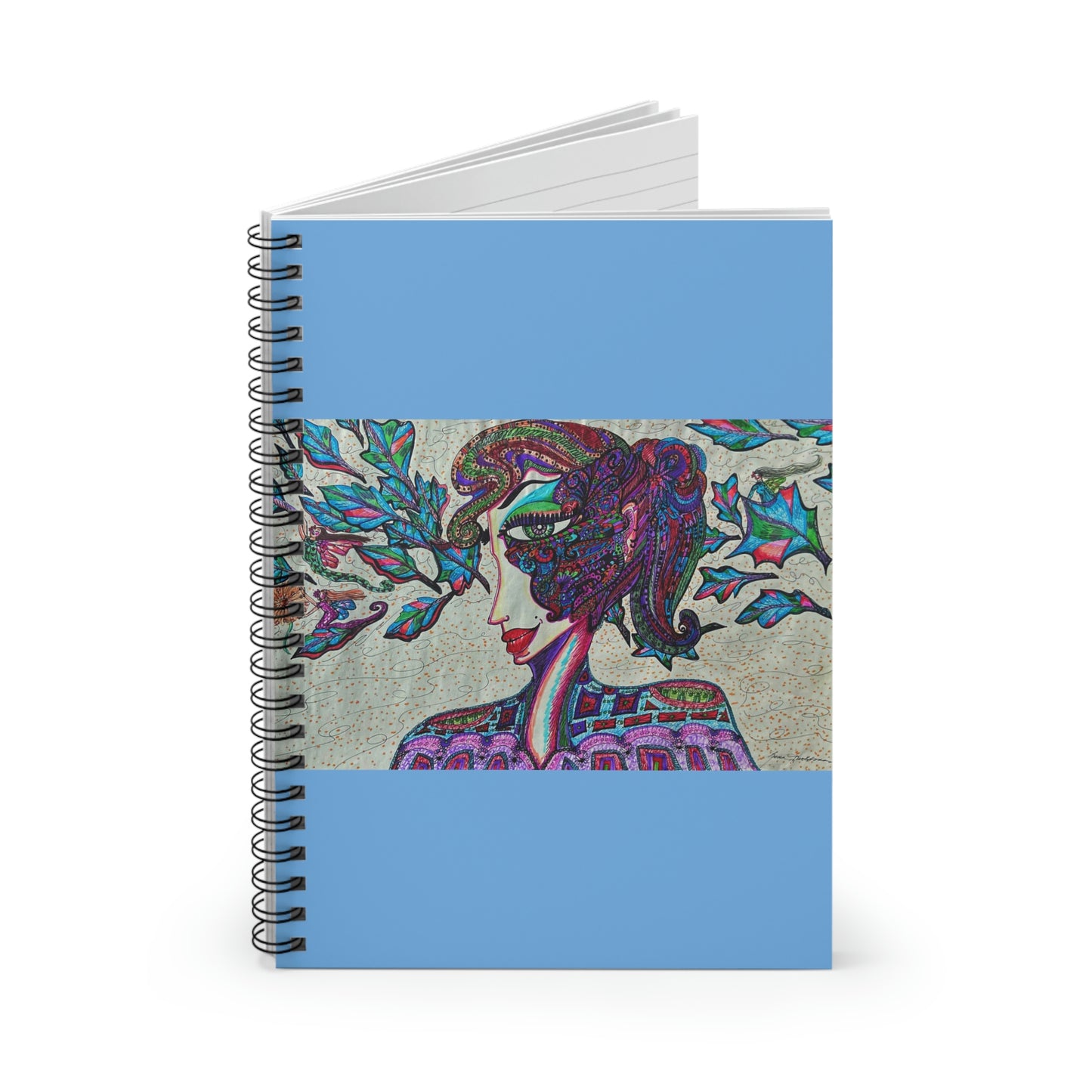 Abstract, Surreal Angel Spirit Spiral Notebook - Ruled Line
