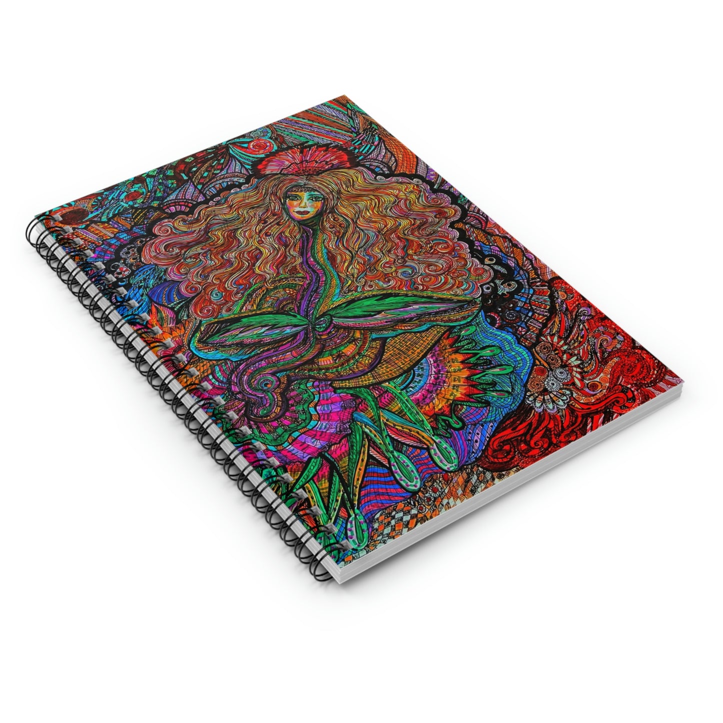 Abstract, Surreal Angel Spiral Notebook - Ruled Line