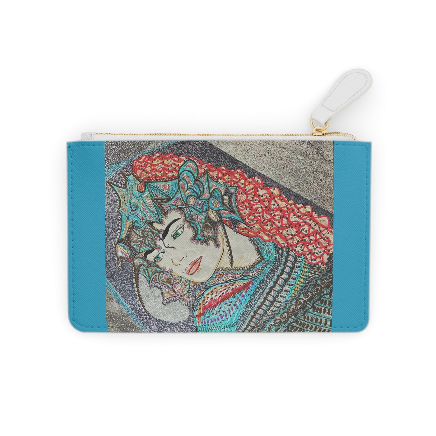 Abstract Surreal Knight Mini Clutch Bag, Bridal Clutch Purse, Designer Party Clutch, Modern Evening Clutch, Wristlet Wallet for women, Evening Clutch Purse, gifts for her, gifts for bridesmaids, Bag, Bagging