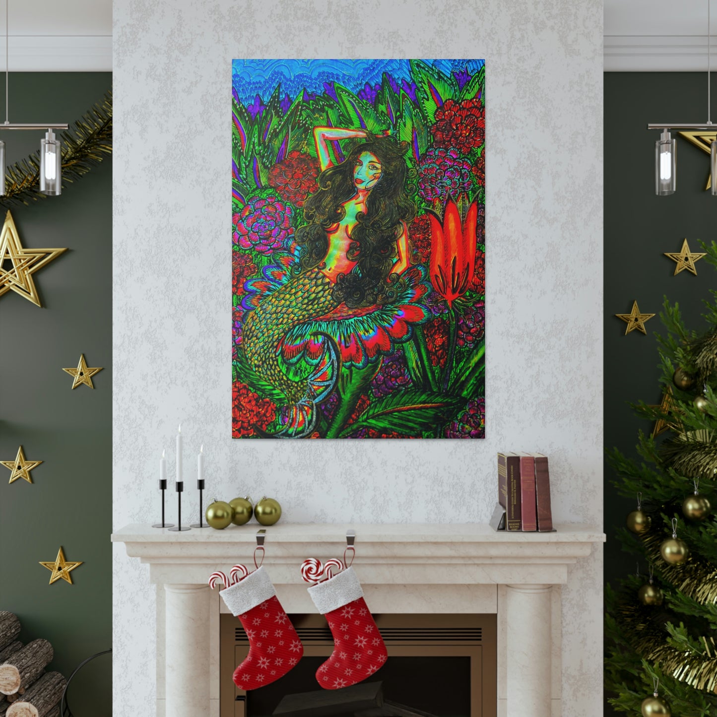 Beautiful Mermaid, Fashion, Abstract, Friendship, Inspiration Wall Art