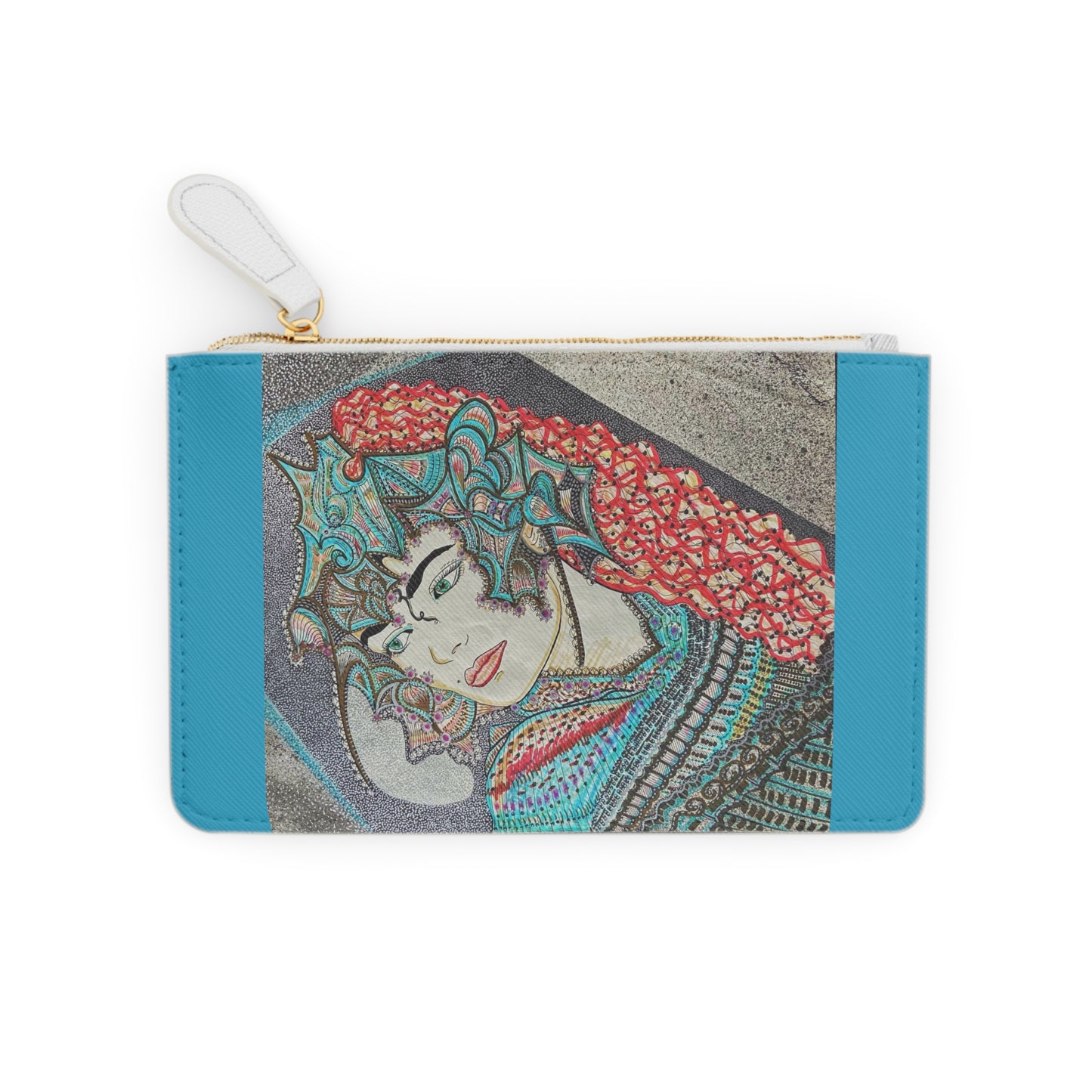 Abstract Surreal Knight Mini Clutch Bag, Bridal Clutch Purse, Designer Party Clutch, Modern Evening Clutch, Wristlet Wallet for women, Evening Clutch Purse, gifts for her, gifts for bridesmaids, Bag, Bagging