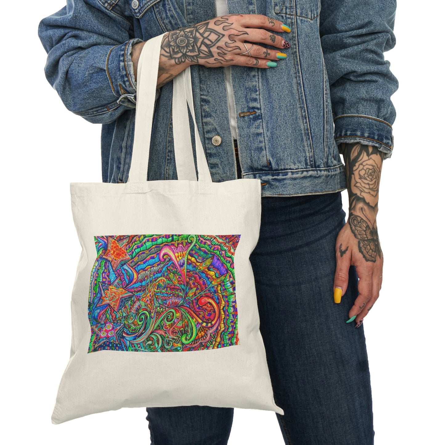 Abstract, Surreal Natural Tote Bag, Aesthetic Canvas Bag Shopping Bag, Birthday Gift Bag, Bridal Gift Tote Bag, Library Bag.