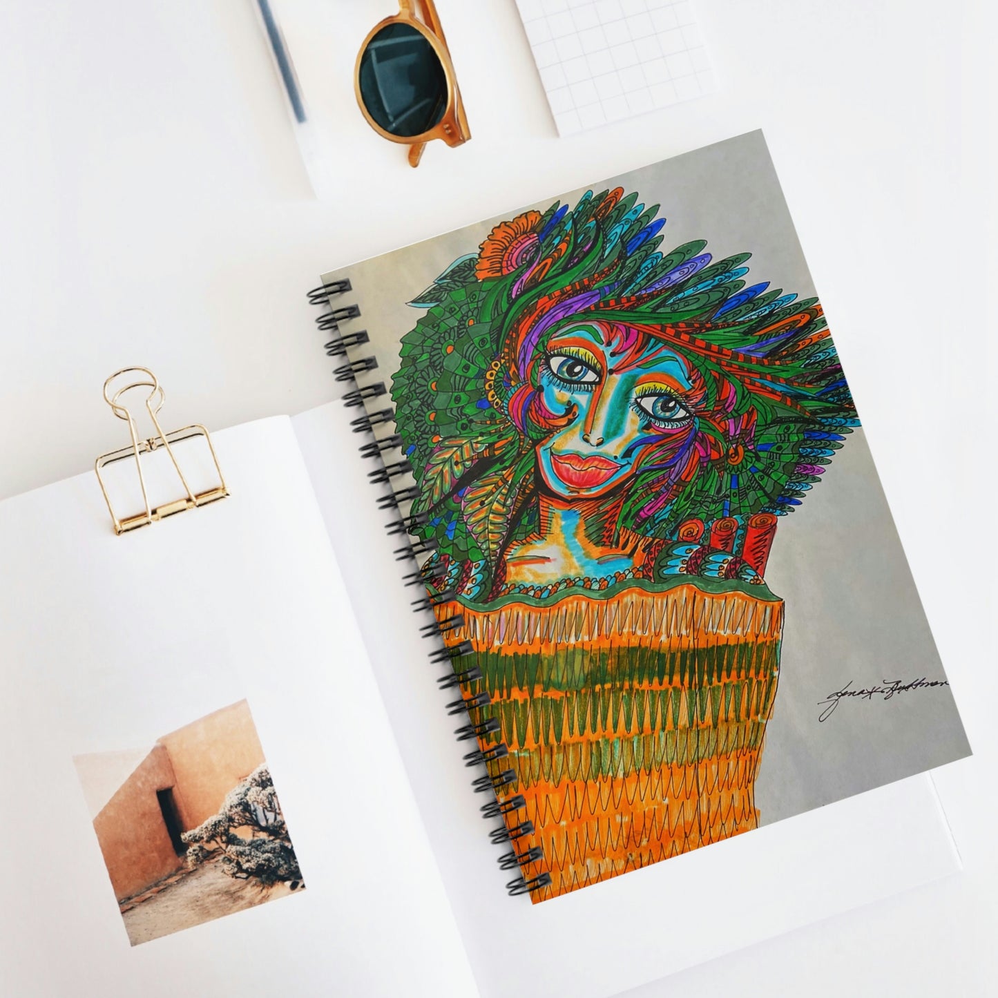 Abstract, Surreal Spiritual Guide Spiral Notebook - Ruled Line