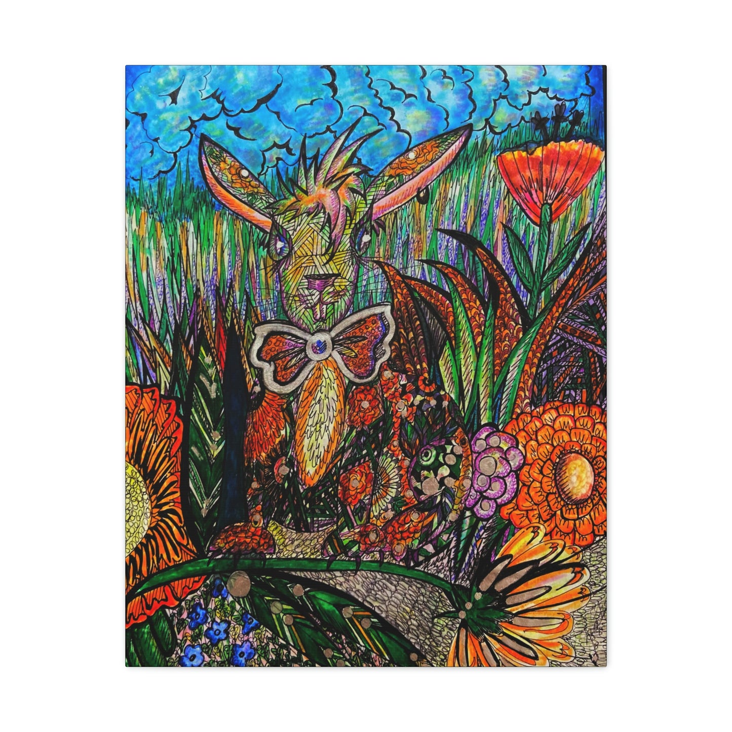 Bunny Rabbit Fashion, Abstract, Surreal, Friendship, Inspiration Wall Art