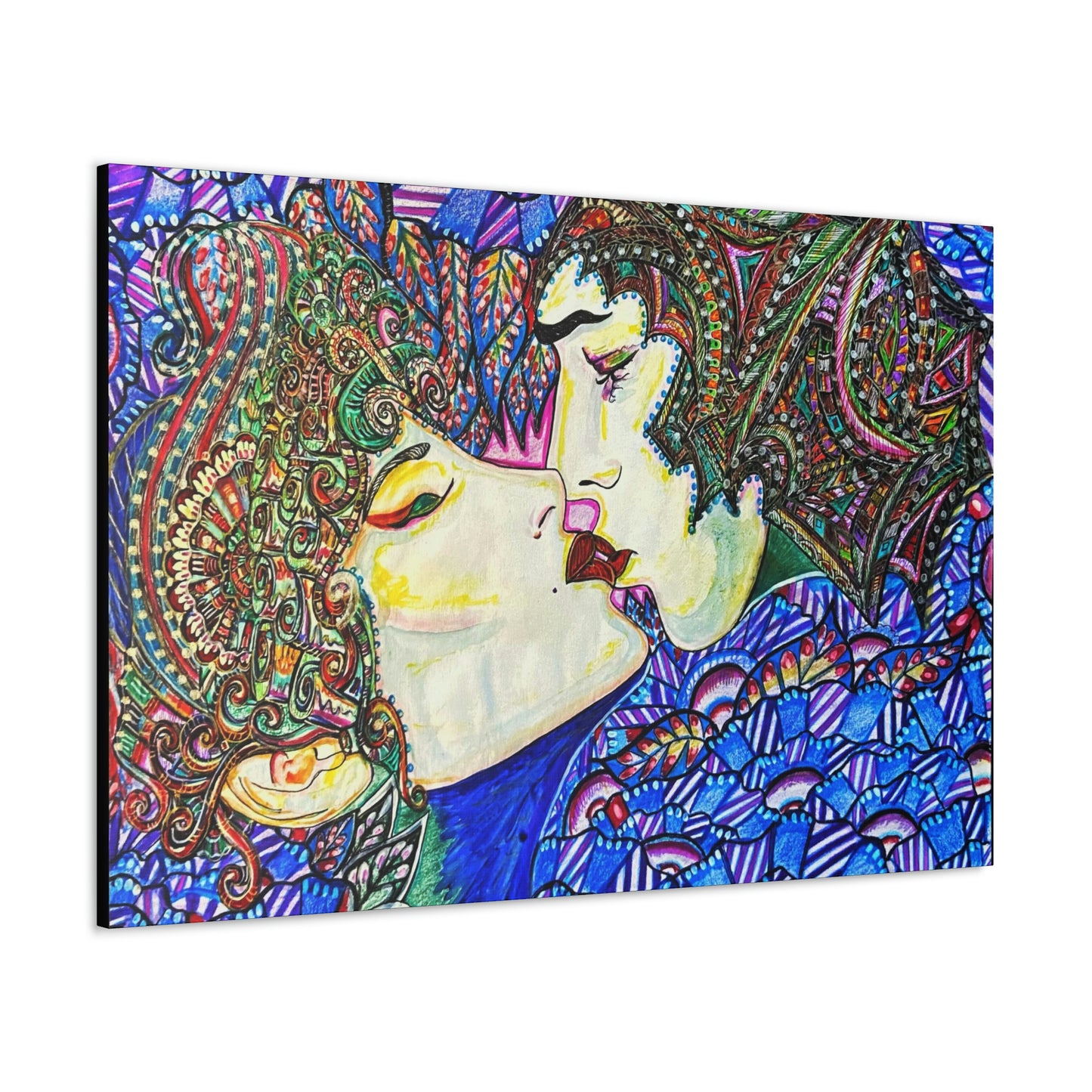 Romantic Kiss Fashion, Abstract, Surreal, Friendship, Inspiration Wall Art