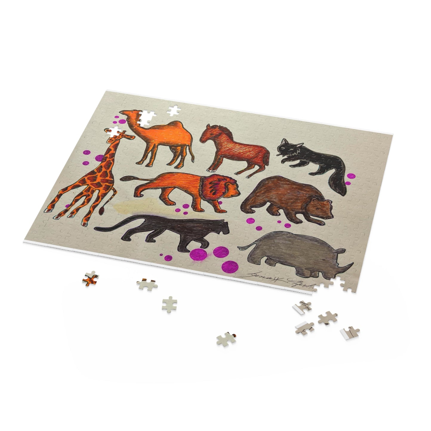 Animal Friends Kid Puzzle (120, 252, 500-Piece)JigSaw Puzzle, Birthday Gift, Gifts For Bridesmaids