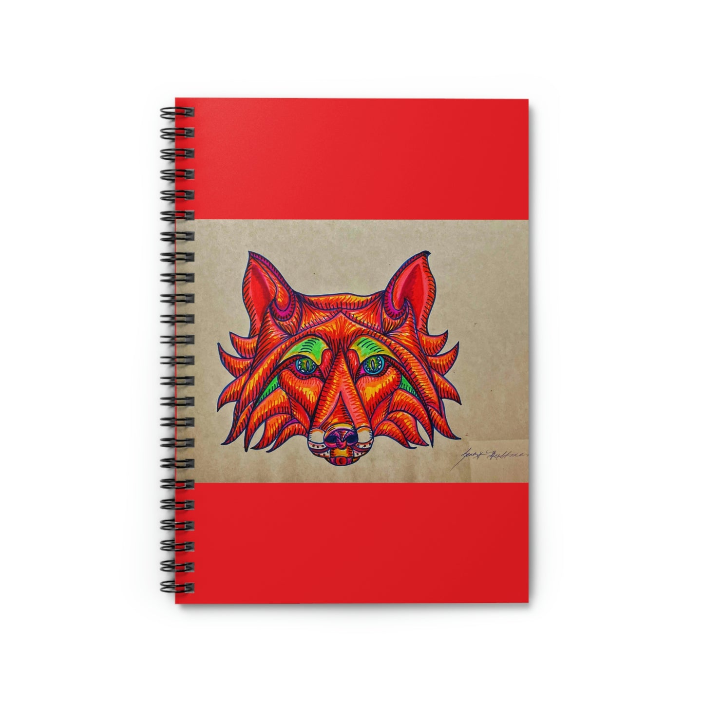 Abstract, Surreal, Fox Spiral Notebook - Ruled Line