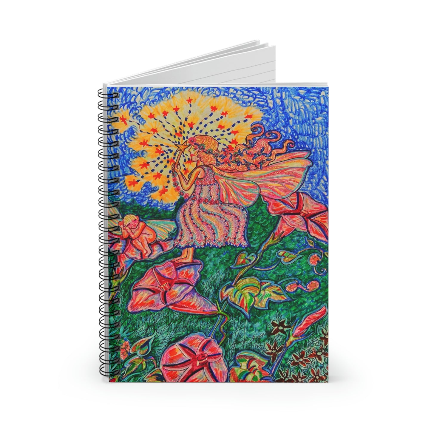Abstract, Surreal Fairy Spiral Notebook - Ruled Line