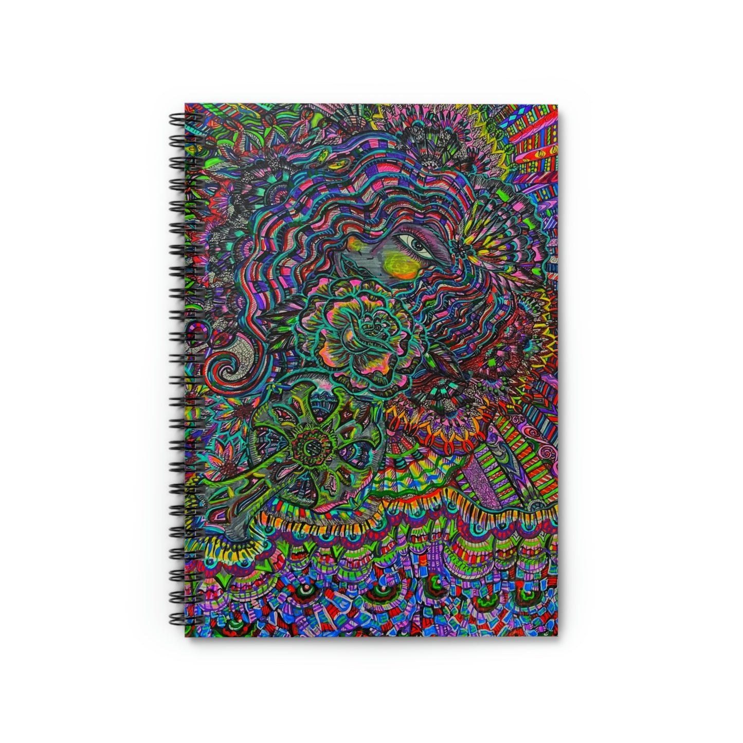 Abstract, Surreal Spiritual Spiral Notebook - Ruled Line