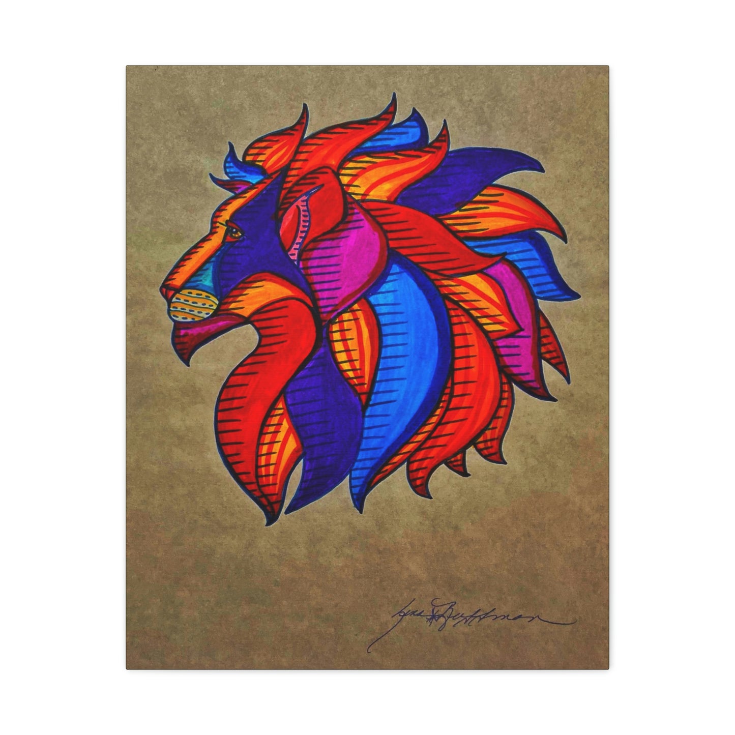 Prestigious Lion Fashion, Abstract, Surreal, Friendship, Inspiration Wall Art