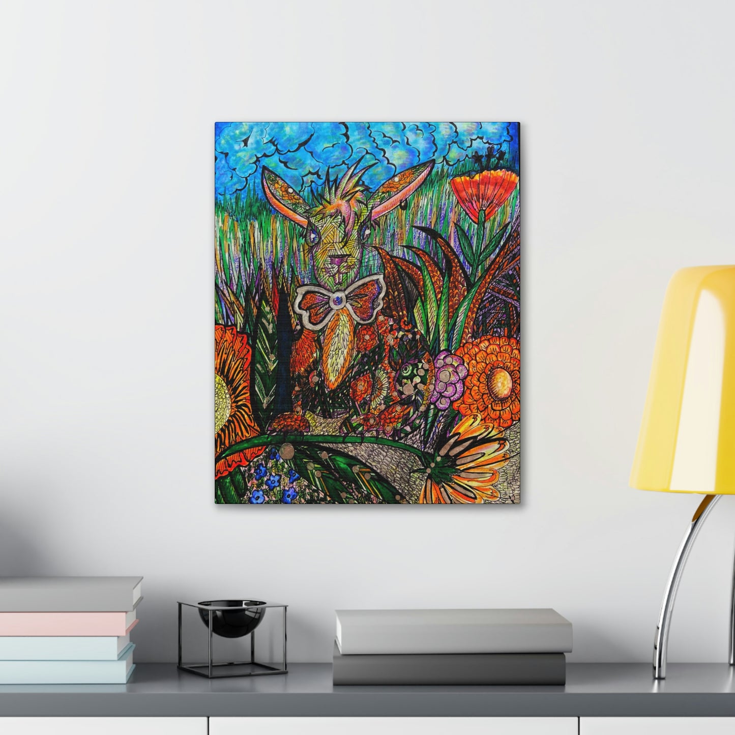 Bunny Rabbit Fashion, Abstract, Surreal, Friendship, Inspiration Wall Art