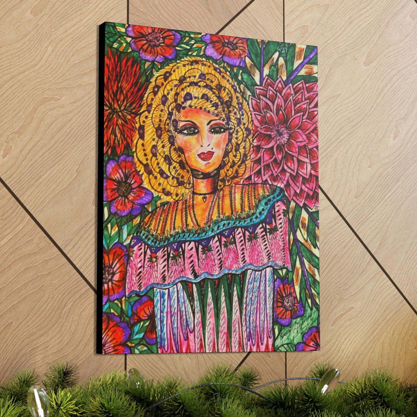 Abstract, Surreal, Funky Floral Woman, Friendship, Inspiration Wall Art