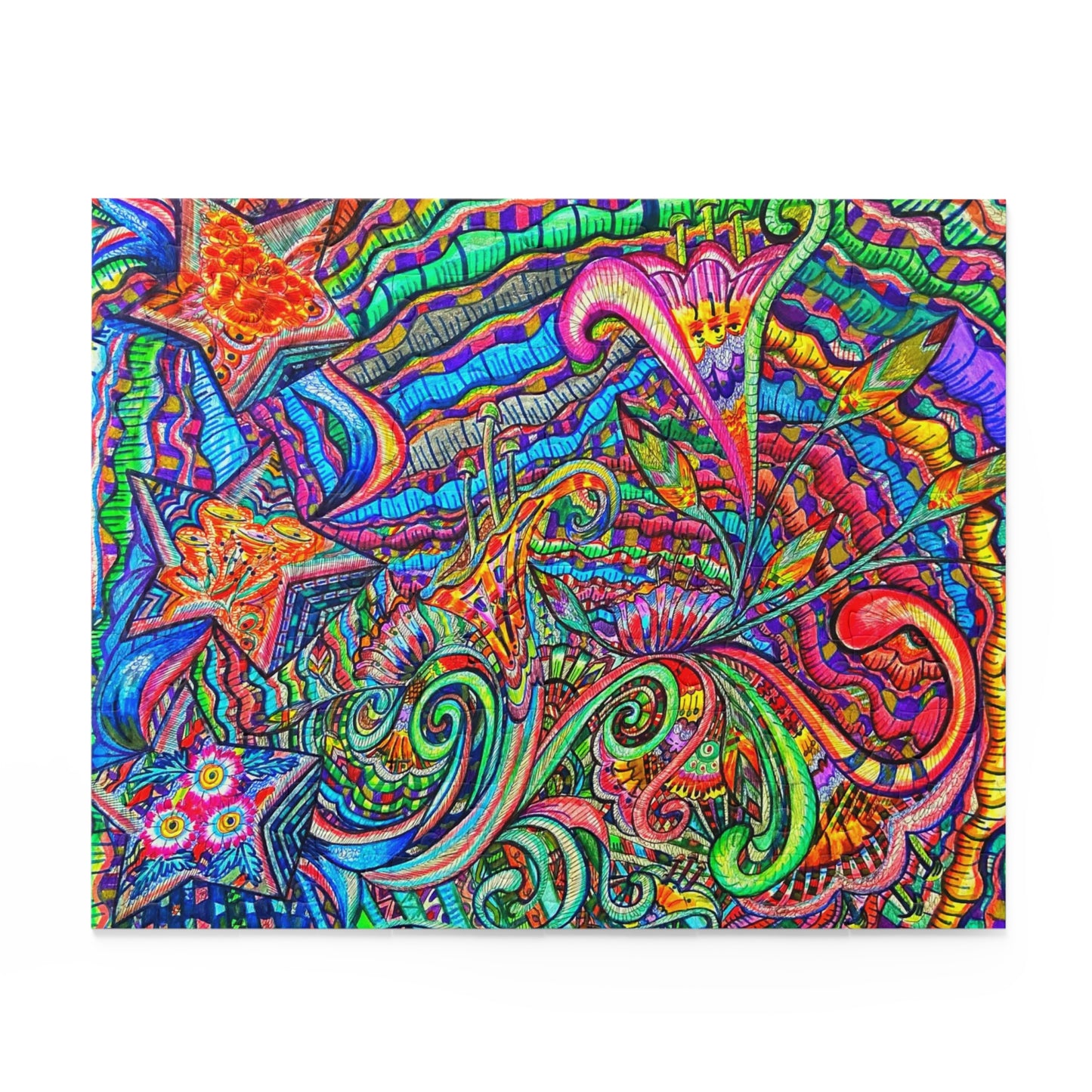 Abstract one of a kind Stars Puzzle (120, 252, 500-Piece)Abstract Surreal JigSaw Puzzle, Birthday Gift, Gifts For Bridesmaids