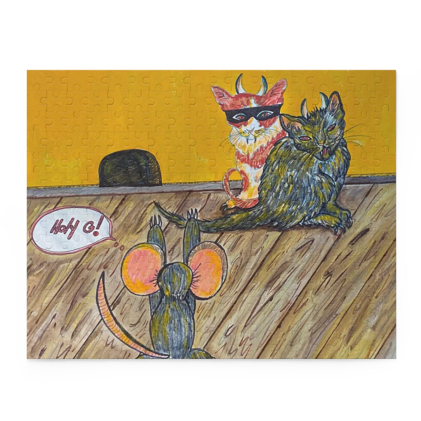 Cat and Mouse Surreal Puzzle (120, 252, 500-Piece)JigSaw Puzzle, Birthday Gift, Gifts For Bridesmaids