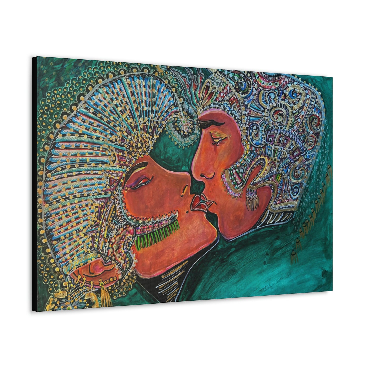 Romantic Kiss Fashion, Abstract, Surreal, Friendship, Inspiration Wall Art
