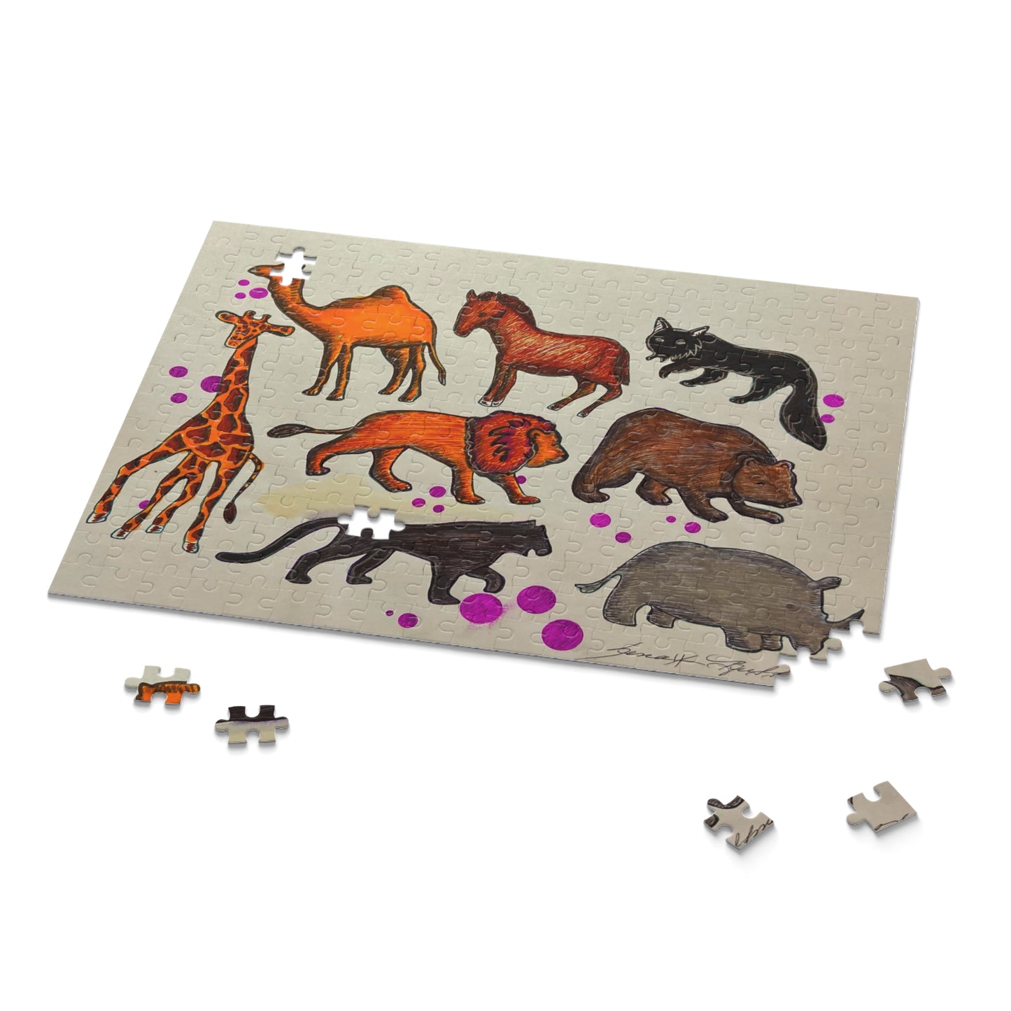 Animal Friends Kid Puzzle (120, 252, 500-Piece)JigSaw Puzzle, Birthday Gift, Gifts For Bridesmaids