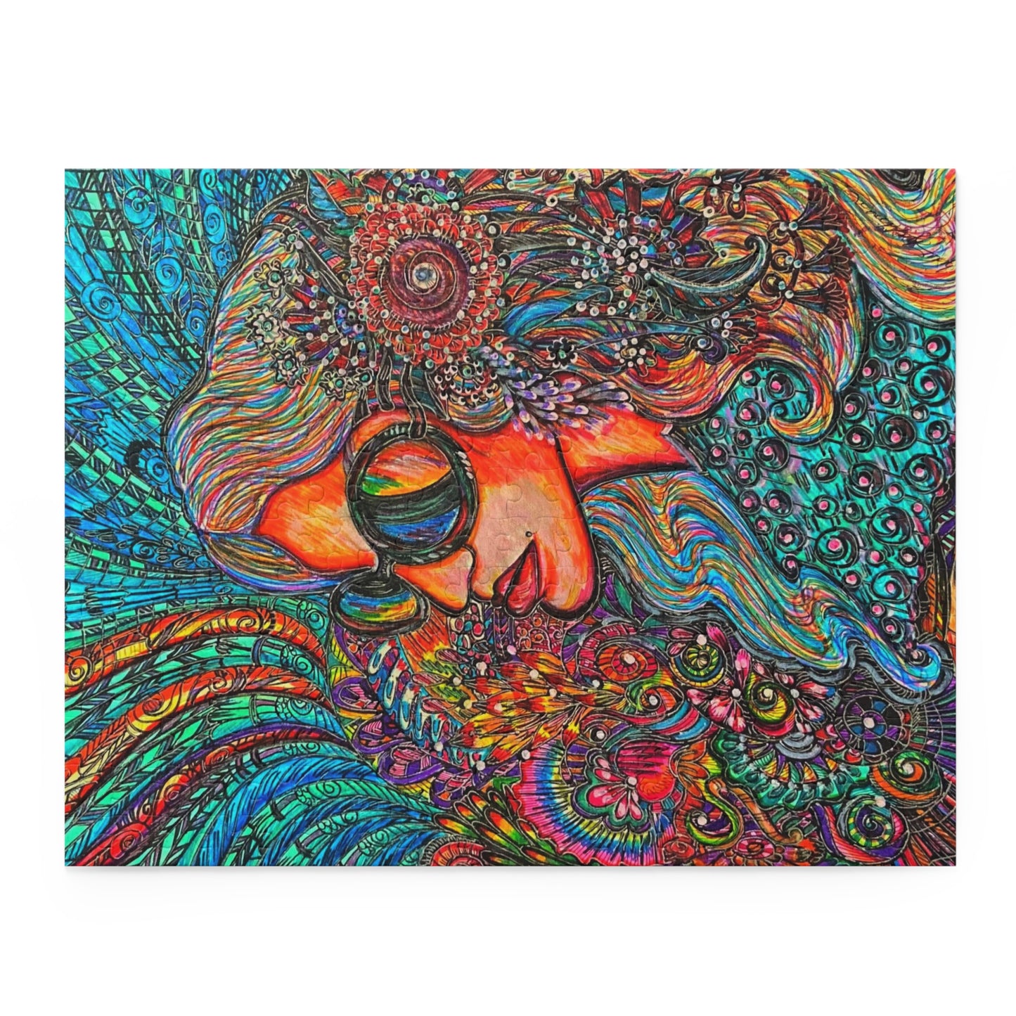 Abstract Surreal one of a kind Woman Puzzle (120, 252, 500-Piece)JigSaw Puzzle, Birthday Gift, Gifts For Bridesmaids