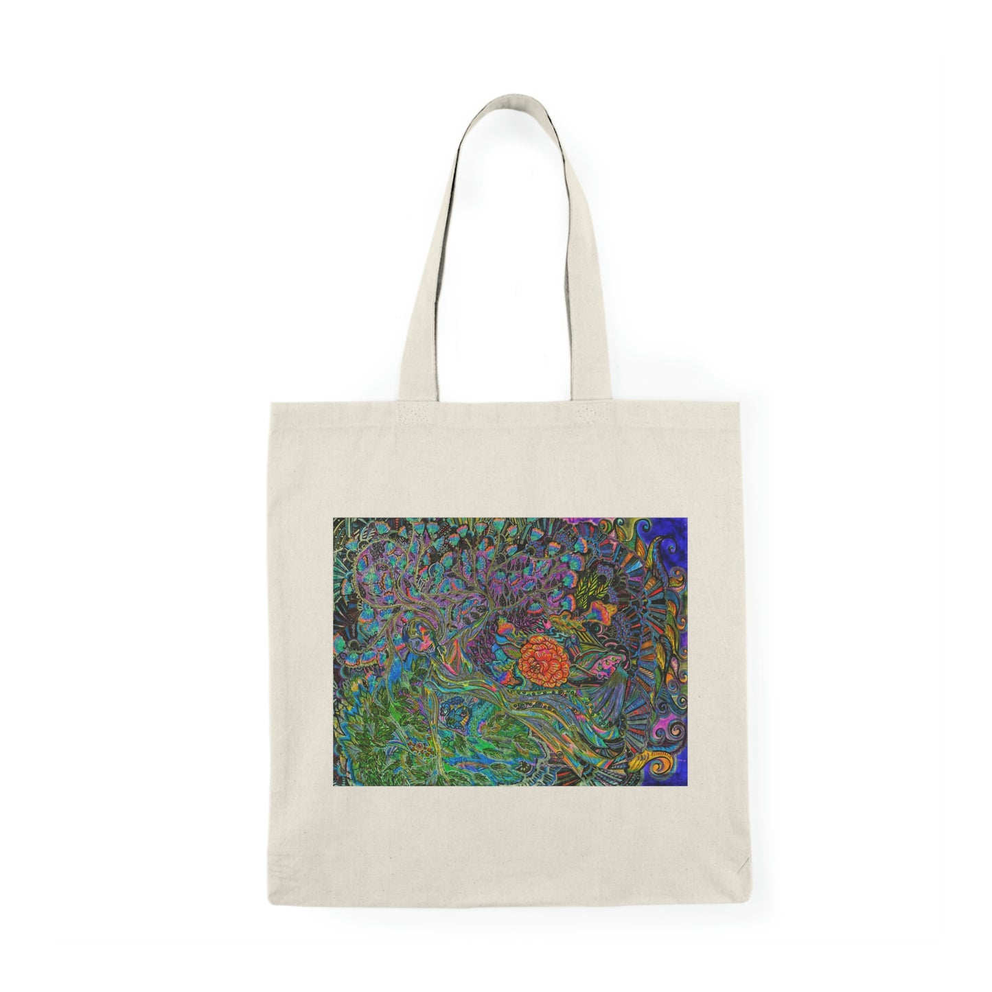 Abstract, Surreal Spirit Natural Tote Bag, Aesthetic Canvas Bag Shopping Bag, Birthday Gift Bag, Bridal Gift Tote Bag, Library Bag.