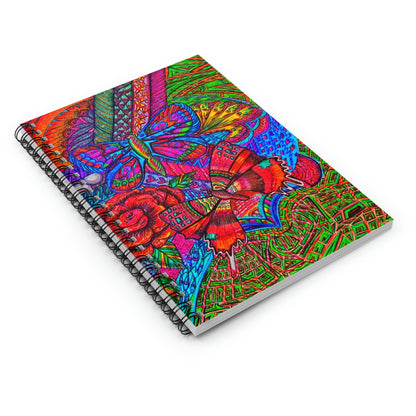 Abstract, Surreal Butterfly Spiral Notebook - Ruled Line