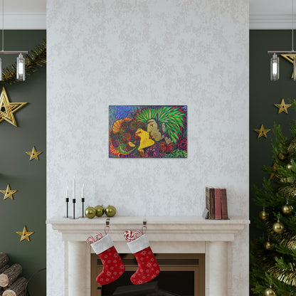 Romantic Kiss Fashion, Abstract, Surreal, Friendship, Inspiration Wall Art