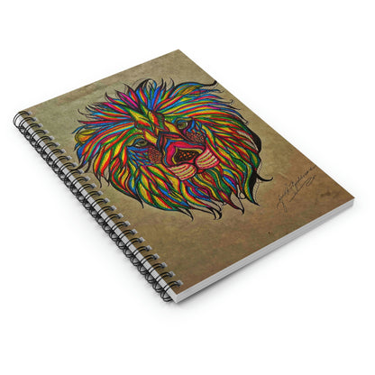 Abstract, Surreal Lion Spiral Notebook - Ruled Line