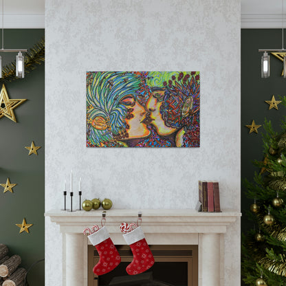 Romantic Kiss Fashion, Abstract, Surreal, Friendship, Inspiration Wall Art