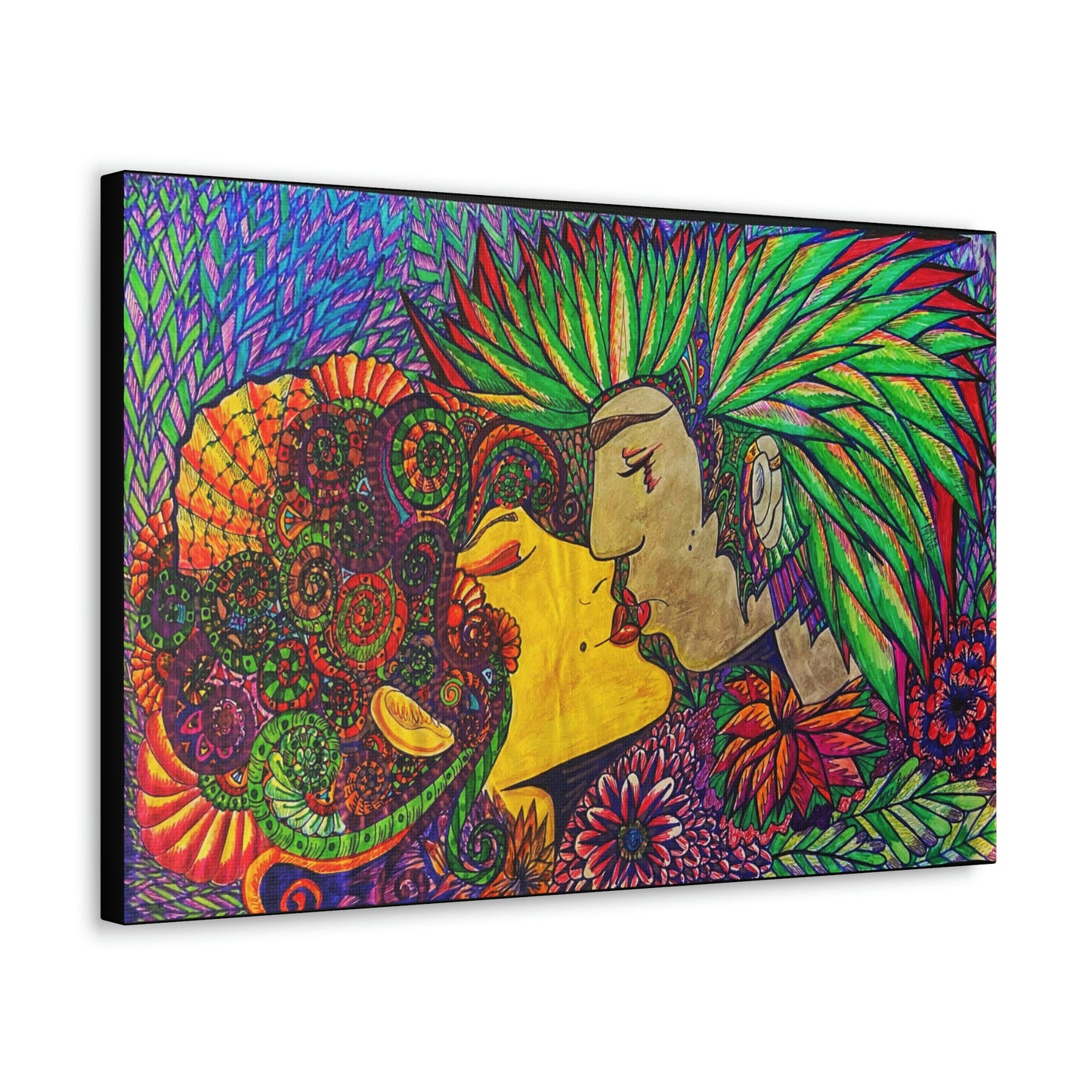 Romantic Kiss Fashion, Abstract, Surreal, Friendship, Inspiration Wall Art