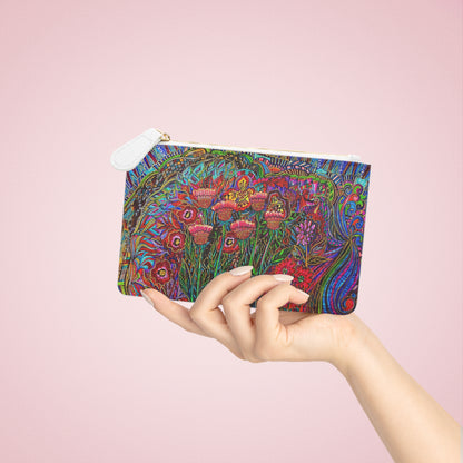 Abstract Surreal Floral Mini Clutch Bag, Bridal Clutch Purse, Designer Party Clutch, Modern Evening Clutch, Wristlet Wallet for women, Evening Clutch Purse, gifts for her, gifts for bridesmaids, Bag, Bagging