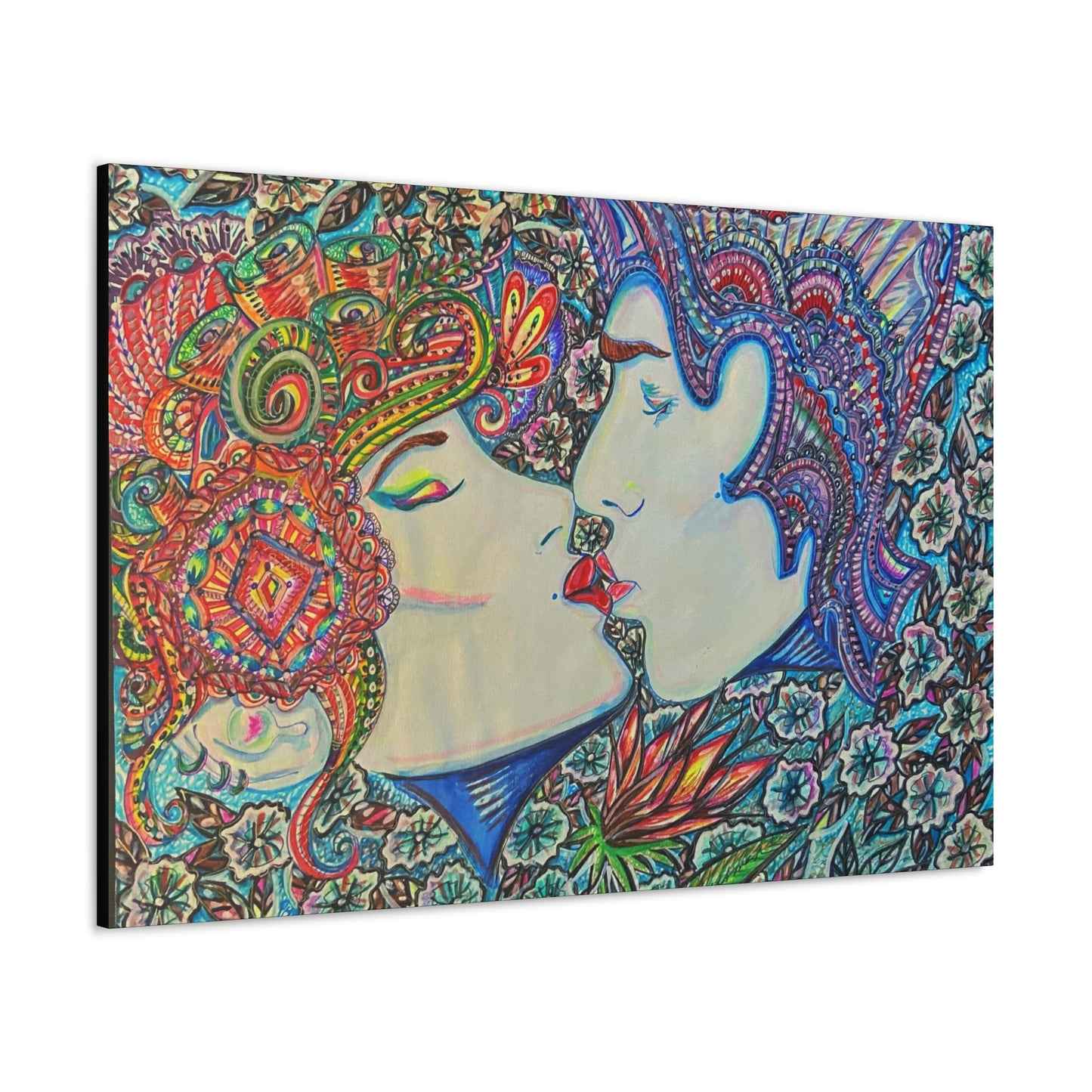 Romantic Kiss Fashion, Abstract, Surreal, Friendship, Inspiration Wall Art