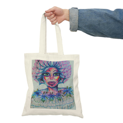 Abstract, Surreal Fairy Natural Tote Bag, Aesthetic Canvas Bag Shopping Bag, Birthday Gift Bag, Bridal Gift Tote Bag, Library Bag.
