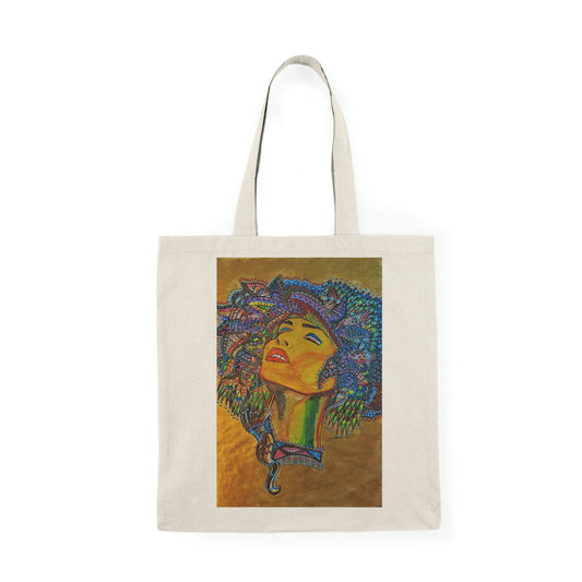 Abstract, Surreal Spirit Natural Tote Bag, Aesthetic Canvas Bag Shopping Bag, Birthday Gift Bag, Bridal Gift Tote Bag, Library Bag.