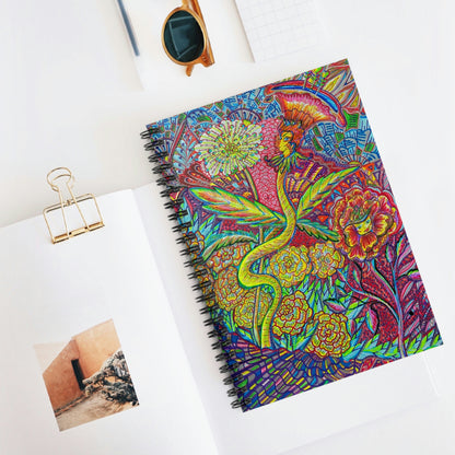 Abstract, Surreal Fairy Flower Spiral Notebook - Ruled Line