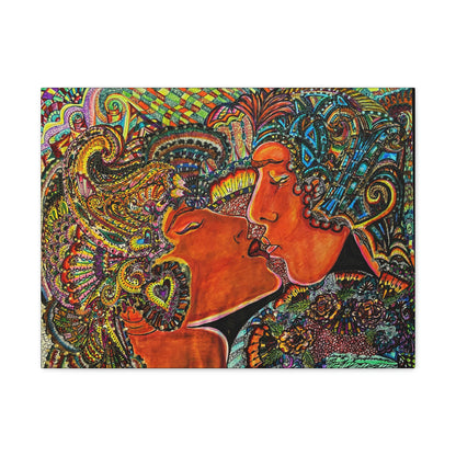 Romantic Kiss Fashion, Abstract, Surreal, Friendship, Inspiration Wall Art