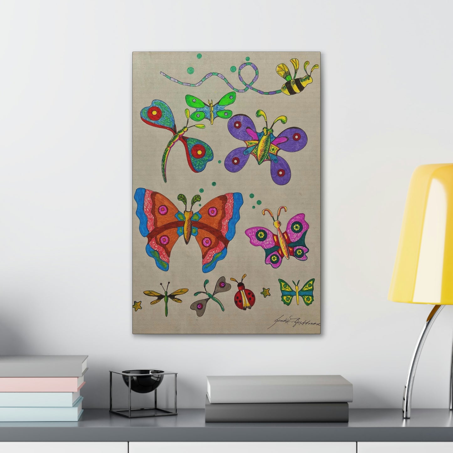 Garden of Friends, Bee's, Flowers, Fashion, Abstract, Surreal, Friendship, Inspiration Wall Art