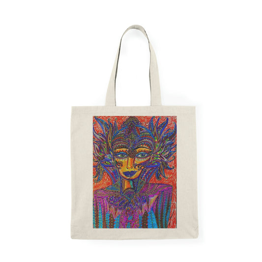 Abstract, Surreal Angel Natural Tote Bag, Aesthetic Canvas Bag Shopping Bag, Birthday Gift Bag, Bridal Gift Tote Bag, Library Bag.