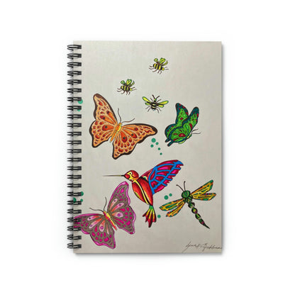 Abstract, Surreal Garden Life Spiral Notebook - Ruled Line