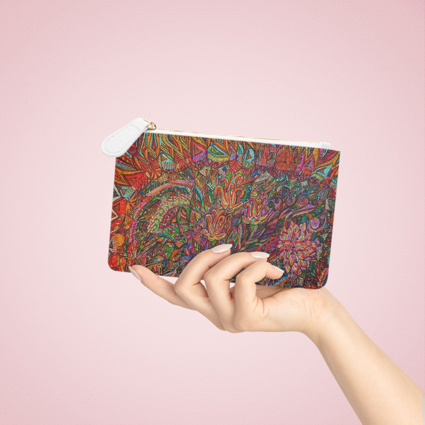 Abstract Surreal Floral Mini Clutch Bag, Bridal Clutch Purse, Designer Party Clutch, Modern Evening Clutch, Wristlet Wallet for women, Evening Clutch Purse, gifts for her, gifts for bridesmaids, Bag, Bagging