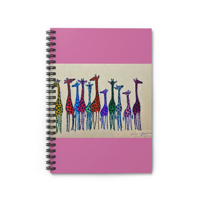 Abstract Surreal Giraffe Spiral Notebook - Ruled Line