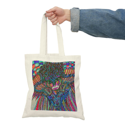 Abstract, Surreal Angel Natural Tote Bag, Aesthetic Canvas Bag Shopping Bag, Birthday Gift Bag, Bridal Gift Tote Bag, Library Bag.