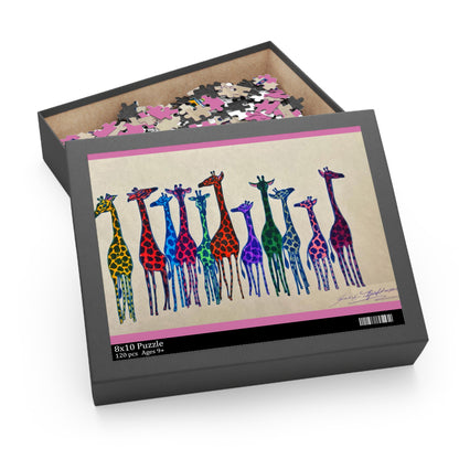 Giraffes Puzzle (120, 252, 500-Piece)Abstract Surreal JigSaw Puzzle, Birthday Gift, Gifts For Bridesmaids