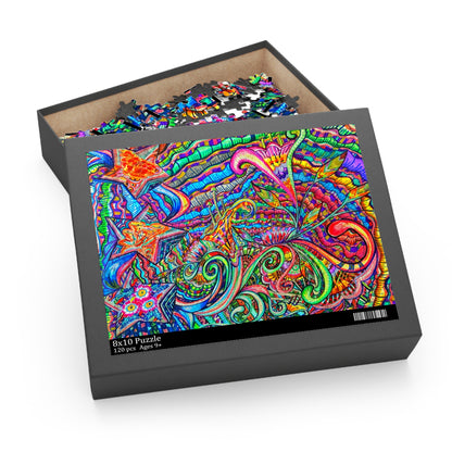 Abstract one of a kind Stars Puzzle (120, 252, 500-Piece)Abstract Surreal JigSaw Puzzle, Birthday Gift, Gifts For Bridesmaids