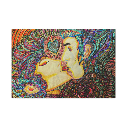 Romantic Kiss Fashion, Abstract, Surreal, Friendship, Inspiration Wall Art