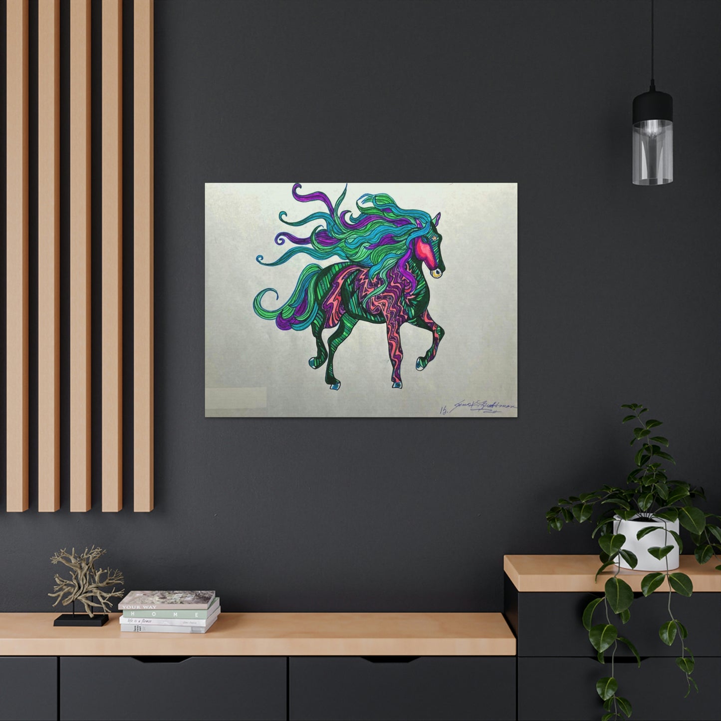 Mystical Horse Fashion, Abstract, Surreal, Friendship, Inspiration Wall Art