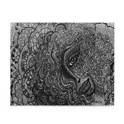 Black and White Beauty, Queen Puzzle (120, 252, 500-Piece)JigSaw Puzzle, Birthday Gift, Gifts For Bridesmaids