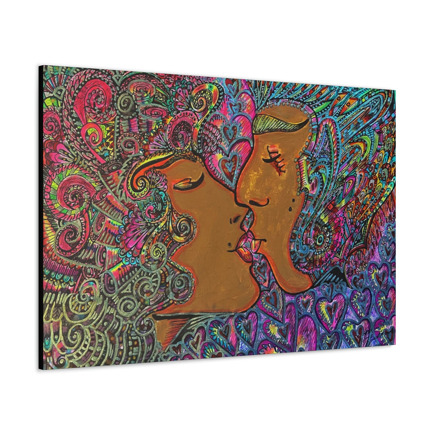 Romantic Kiss Fashion, Abstract, Surreal, Friendship, Inspiration Wall Art