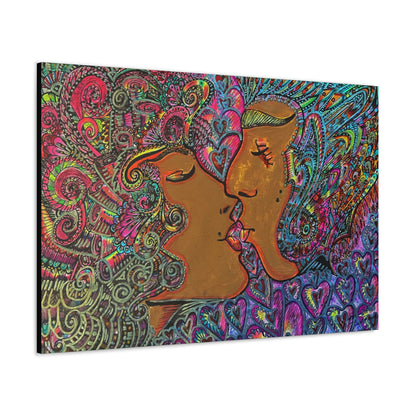 Romantic Kiss Fashion, Abstract, Surreal, Friendship, Inspiration Wall Art