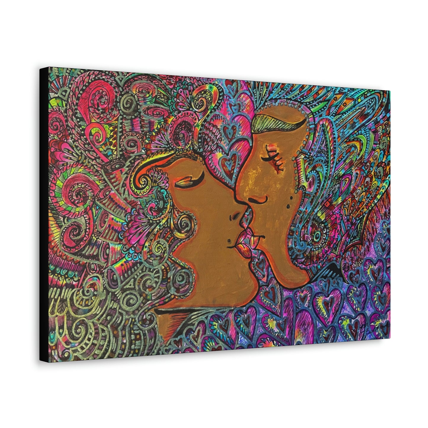Romantic Kiss Fashion, Abstract, Surreal, Friendship, Inspiration Wall Art