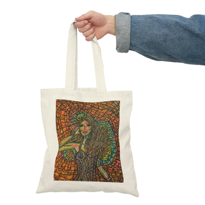 Abstract, Surreal, Women Natural Tote Bag, Aesthetic Canvas Bag Shopping Bag, Birthday Gift Bag, Bridal Gift Tote Bag, Library Bag.