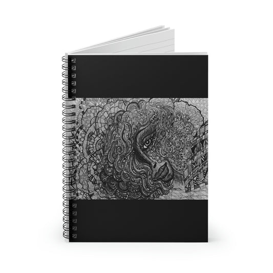 Abstract, Surreal, Beautiful Woman Spiral Notebook - Ruled Line